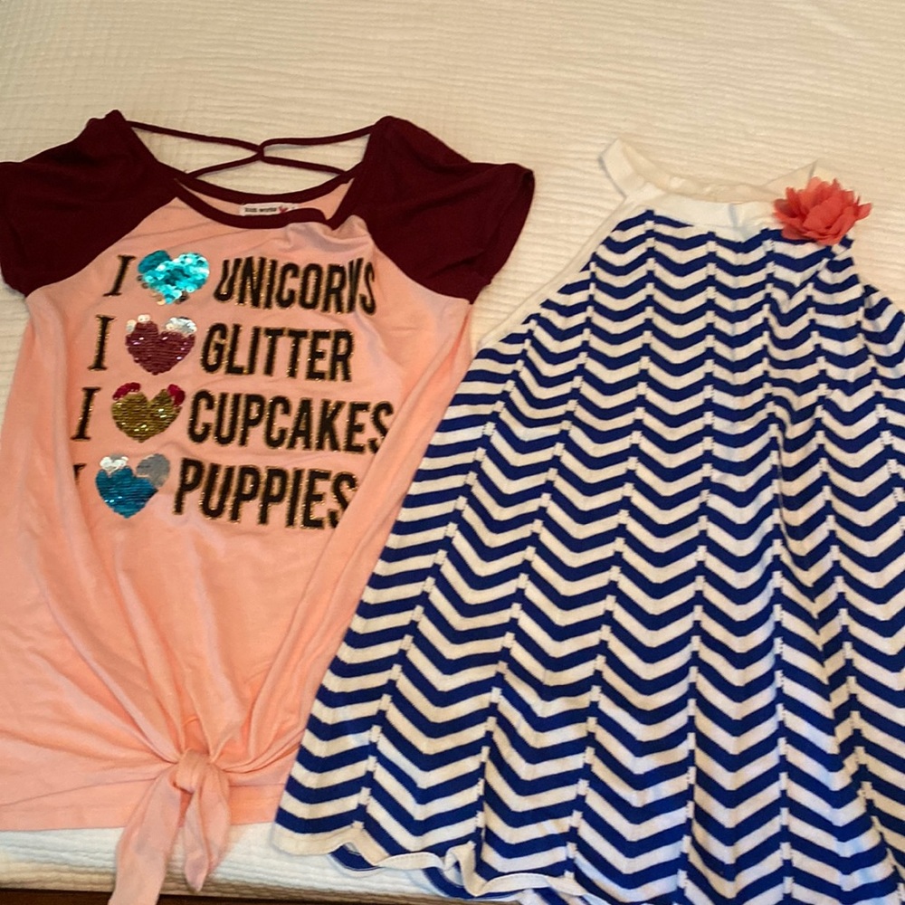 Girls shirt lot - size large